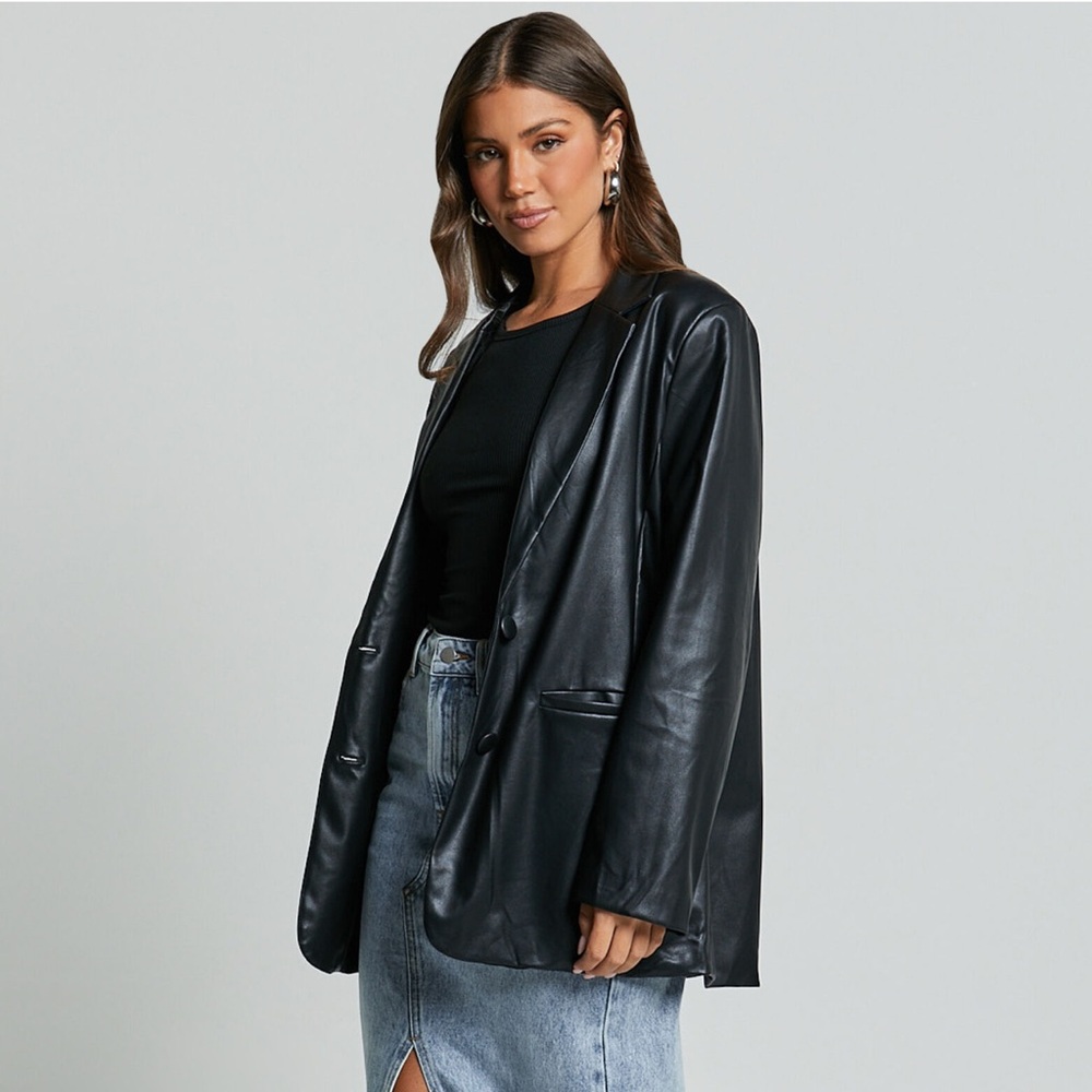 Showpo faux leather jacket